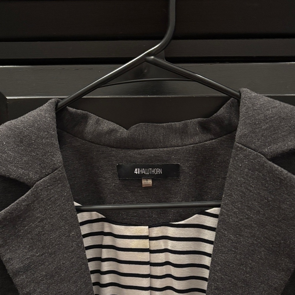 41 Hawthorn Charcoal Blazer with Striped Lining